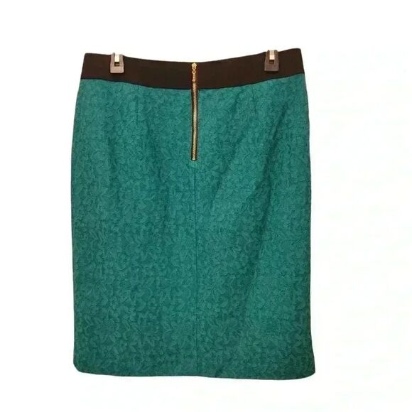 Alfani Women's Green Blue Nylon/Poly Lace Lined Skirt - Picture 2 of 10
